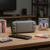 Untuk Nintendo Switch 2 Tas Jinjing 2-in-1 dengan Pelindung Kaca Tempered, Kotak Keras EVA untuk Aksesori Game Switch 2