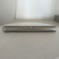OEM SS304 316L Stainless Steel Perforated Filter Screen Cylinder Filter Element untuk Kapal Penyaring Laut