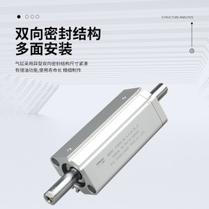 กระบอกสูบ SMC รุ่น CDQ2KWB25-50Z-DCN315CN-2844-DCM872AM แบบก้านไม่หมุน ชนิดมาตรฐาน - Product Image 1