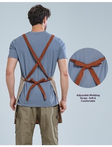 Delantal de Lona Impermeable Personalizado - Resistente al Aceite, Ajustable y Lavable para Carpintero, Barista, Camarero y Cocina - Product Image 3