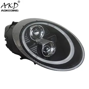 AKD汽车造型保时捷997头灯2005-2008 911发光二极管头灯DRL高近光氙气头灯配件