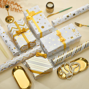 黒水玉幾何学シリーズフォイルスタンピングラッピングペーパー毎日結婚式用パッキングギフトパッキング70*50cm - Product Image 6