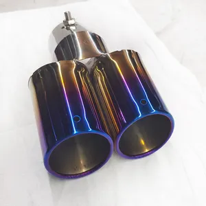 Car Auto Original Facto Custom Titanium Carbon Fiber Dual Exhaust Muffler Tips