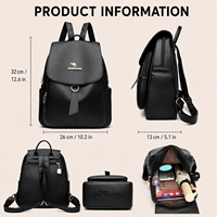 Sac à dos de luxe pour femme en cuir PU de créateur, texture grainée, anneau doré, sac de voyage tendance, vente en gros, 20 pièces
