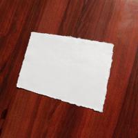 Vente en gros de papier à bords en coton recyclé, papier fantaisie non découpé pour enveloppe/cartes, impression numérique, papier à bords blancs