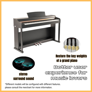 KM Piano numérique <span class=keywords><strong>lourd</strong></span> à 88 touches, <span class=keywords><strong>clavier</strong></span> électronique pleine grandeur avec réponse tactile, <span class=keywords><strong>MIDI</strong></span>, Bluetooth - Product Image 3