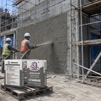 Mortier spécial ECC à haute ductilité, à base de ciment, bicomposant, pour coulage par projection, mortier de réparation pulvérisable pour revêtement mural