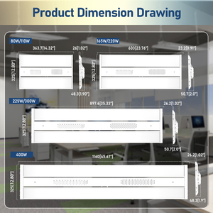 Bay cao tuyến tính Đèn USA trong kho Mặt dây chuyền CCT điện có thể điều chỉnh 2ft 3ft 4ft Trần tuyến tính dẫn ánh sáng bay cao với ul ETL DLC - Product Image 4