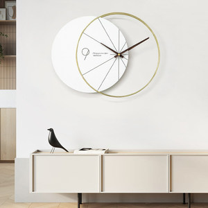 Nordic Style <b>Wall</b> <b>Clock</b> Round <b>Silent</b> Quartz Battery Powered Living Room Decorative Modern Creative Home Fashionable Light Luxury - Product Image 3