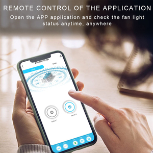 Tuya EU/UK tiêu chuẩn Quạt Wifi trần ánh sáng Tốc độ chuyển đổi với 1/2 băng đảng khác nhau tốc độ điều chỉnh di động không dây điều khiển từ xa - Product Image 5