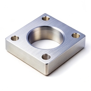 Plaque à bride en acier inoxydable usinée CNC avec trous filetés, composant métallique de précision - Product Image 3