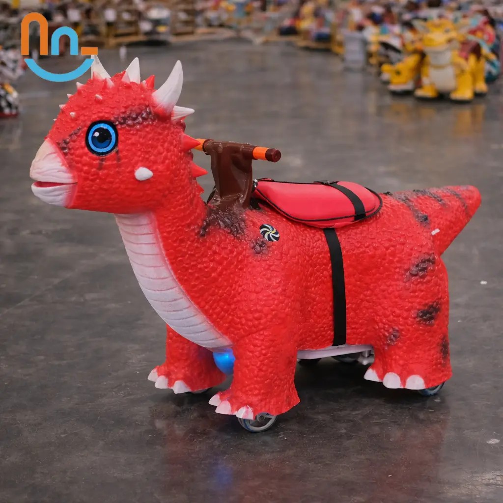 Joy2fun Electric Dinosaur Ride on Animal for Kids Outdoor Playground Entertainment Equipment Supplier China