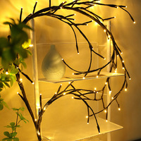 Guirlandes lumineuses de Noël, décorations flexibles DIY en forme de saule, 144 LED, 7,5 pieds, décorations pour la maison, pour les murs du salon