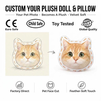 Peluche personnalisée OEM ODM pour animaux de compagnie, porte-clés et oreiller imprimés, en tissu écologique, animal en peluche doux, mascotte promotionnelle, cadeau publicitaire