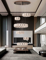 Lustre LED moderne en verre cristal et pierres précieuses naturelles, finition dorée, télécommande, hauteur réglable, intensité variable, protection oculaire, idéal pour la maison