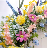 Guirlande florale de luxe printanière avec baies, guirlande artificielle faite à la main pour mariage, fête, décoration murale, porte, célébration, festival