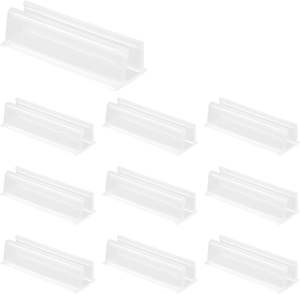 10 Piezas de Soportes de Montaje para Cuerda de Luz de Neón Acrílica, Clips de Fijación de Tiras LED Transparentes, Adhesivos e Impermeables para Madera, Vidrio, Mármol, Azulejos y Paredes - Product Image 1