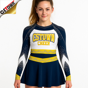 Tenue de <span class=keywords><strong>Cheerleader</strong></span> Bleue pour Femmes - <span class=keywords><strong>Costume</strong></span> de <span class=keywords><strong>Cheerleader</strong></span> - Product Image 2