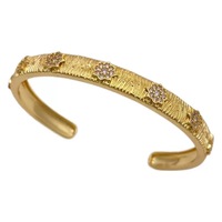 Nouveau produit phare : Ensemble de bijoux de mode pour mariage et anniversaire, bracelet jonc ouvert et bagues en zircon cubique, design Rigato italien