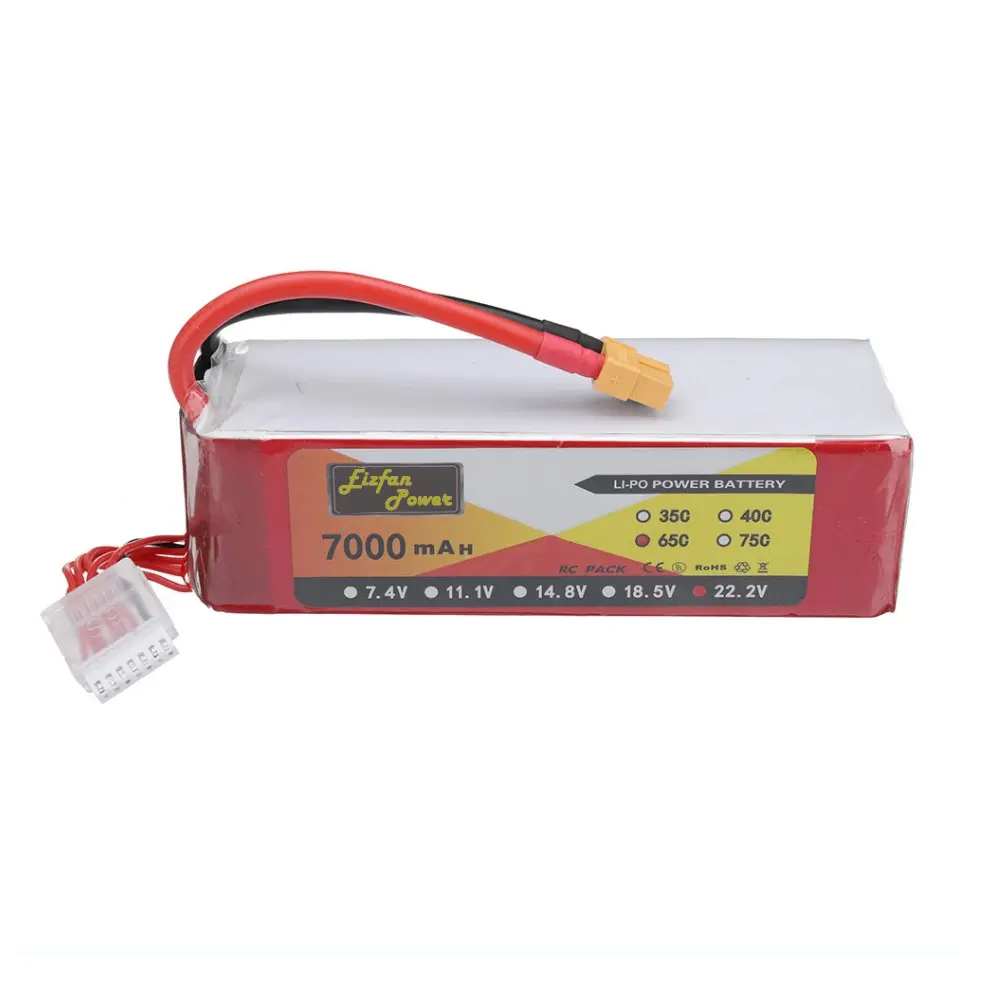 Batterie pour drone lipo 7.4V 11.1V 14.8V 22.2V 3S1P 6S1P batteries personnalisées Batterie pour hélicoptère 6500mah 75C UAV Offre Spéciale