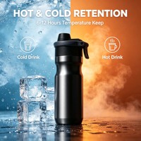 Nouvelle bouteille isotherme à pulvérisation, gourde de sport pour l'extérieur, tasse à eau portable en acier inoxydable rafraîchissante