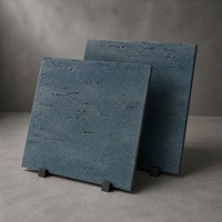 Revêtement mural moderne pour l'intérieur et l'extérieur, en quartz MCM texturé bleu profond, imperméable, ignifuge, insonorisant, résistant à l'humidité