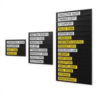 Système de signalisation modulaire pour bureaux |   Panneau de signalisation en aluminium anodisé |   Bandes de texte à insérer |   Système d'orientation personnalisé pour hôpitaux et entreprises