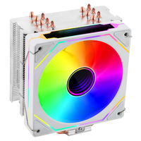 Refroidisseur de processeur en aluminium RGB à 6 caloducs, roulement fluide, silencieux 26dba, dissipateur thermique PWM 4 broches pour processeurs Intel LGA2011 1200/1700 115X AM4