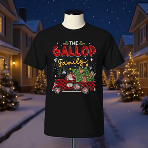 Maglietta natalizia coordinata per la famiglia Gallop con design natalizio di gruppo - Product Image 3