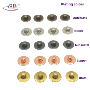 Buôn sỉ nhà máy, chất lượng tốt, hàng có sẵn, đinh tán kim loại đồng thau/thép không gỉ 9.5mm, khuy áo và đinh tán cho may mặc - Product Image 4