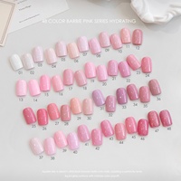Kit de vernis à ongles en gel UV DIY de créateur français OEM, 48 couleurs, blanchissant doux, pailleté, rose prune, couleur unie, pour salon de photothérapie
