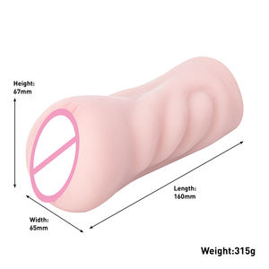 Twee-Gaatjes Omgekeerde Vorm Dubbelkops Likker Tpe Vagina Mond Masturbatie Apparatuur Aanpasbare Volwassen Seksproducten Voor Mannen - Product Image 6