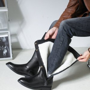 <span class=keywords><strong>Stivali</strong></span> da Equitazione in Vera <span class=keywords><strong>Pelle</strong></span> di Vacchetta, Lunghi, Traspiranti, Foderati in Pile per l'Inverno - Product Image 3