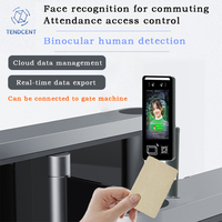 Tendcent Reconnaissance faciale Système d'horloge WiFi Bluetooth QR Code Scanner de carte NFC Android 11 OEM ODM Logo personnalisé Support SDK