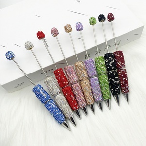 Nouveau stylo à bille rotatif fait main avec perles de diamant AB, motif ciel étoilé, pour DIY, vente en <span class=keywords><strong>gros</strong></span> - Product Image 3