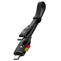 Lecteur de carte rapide 2 en 1, câble USB Type-C vers USB-C, prend en charge les cartes TF, charge rapide, USB 3.0 haute vitesse Gen 2, transfert de données 10 Gbps