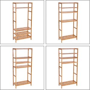 Estantería de Bambú Ajustable de 1 Nivel, Diseño Moderno, Multifuncional, para Espacios Pequeños, Baño, Sala de Estar, Almacenamiento - Product Image 2
