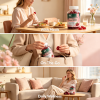 Gummies Probiotiques à la Canneberge pour Femmes – Soutien de la Flore Intime – Formule Personnalisée ODM pour la Santé Urinaire et Digestive Féminine