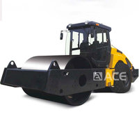 ACE AT212 Compacteur vibrant à tambour unique 10-12 tonnes, compresseur hydraulique de sol et d'asphalte, moteur Cummins, pompe/moteur Kawasaki pour