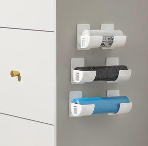 Trash <strong>Bag</strong> Dispenser <strong>Roll</strong> Holder, <strong>Garbage</strong> <strong>Bag</strong> Holder Multi-functional Flexible Use Adjustable Length Plastic Storage Tray - Product Image 2