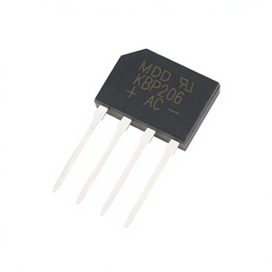 Redresseur à pont plat en silicium KBP206 SIP-4 2A/600V à montage en surface - Product Image 1