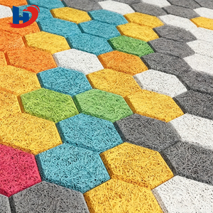 Panneau <span class=keywords><strong>acoustique</strong></span> hexagonal en <span class=keywords><strong>laine</strong></span> de bois HJ, ignifuge B1, panneau <span class=keywords><strong>acoustique</strong></span> collé au ciment pour les projets de gymnases et de théâtres - Product Image 3