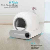 Bac à litière intelligent automatique autonettoyant 65L grande capacité, contrôle par application, WiFi 2.4G, neutralisation des odeurs par ions