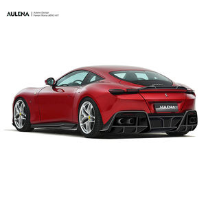 Aulena Splitter carbonio minigonne laterali paraurti anteriore posteriore diffusore Spoiler Carbon Dry kit corpo Splitter anteriore per Ferrari Roma - Product Image 4