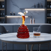 Carafe à vin décorative en verre en forme de serpent cobra, faite à la main, pour le stockage de liquides, idéale comme cadeau de fêtes