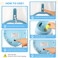 Lanceur de balles automatique de luxe moderne pour chien, rechargeable, interactif, lanceur de balles, 3 distances réglables, jouet pour animaux de compagnie de taille moyenne à grande