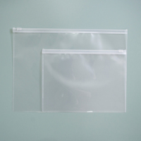 Sac de classement transparent à fermeture éclair pour documents en plastique PP de taille A4 pochette étanche à fermeture éclair en poly pour fournitures scolaires et de bureau