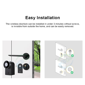 ติดตั้งง่าย TTlock สมาร์ทล็อคอัตโนมัติ ไม่ต้องเปลี่ยนกระบอกสูบ  ใช้งานร่วมกับ Alexa หรือ Google Home  สมาร์ทล็อคประตูเพื่อความปลอดภัยสำหรับประตูหน้าบ้าน - Product Image 3