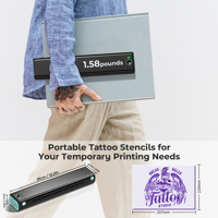 Phomemo M08F-WS Printer Stencil Tato Nirkabel Portabel Mesin Transfer Termal untuk Seniman Tato Profesional Studio dan Perjalanan