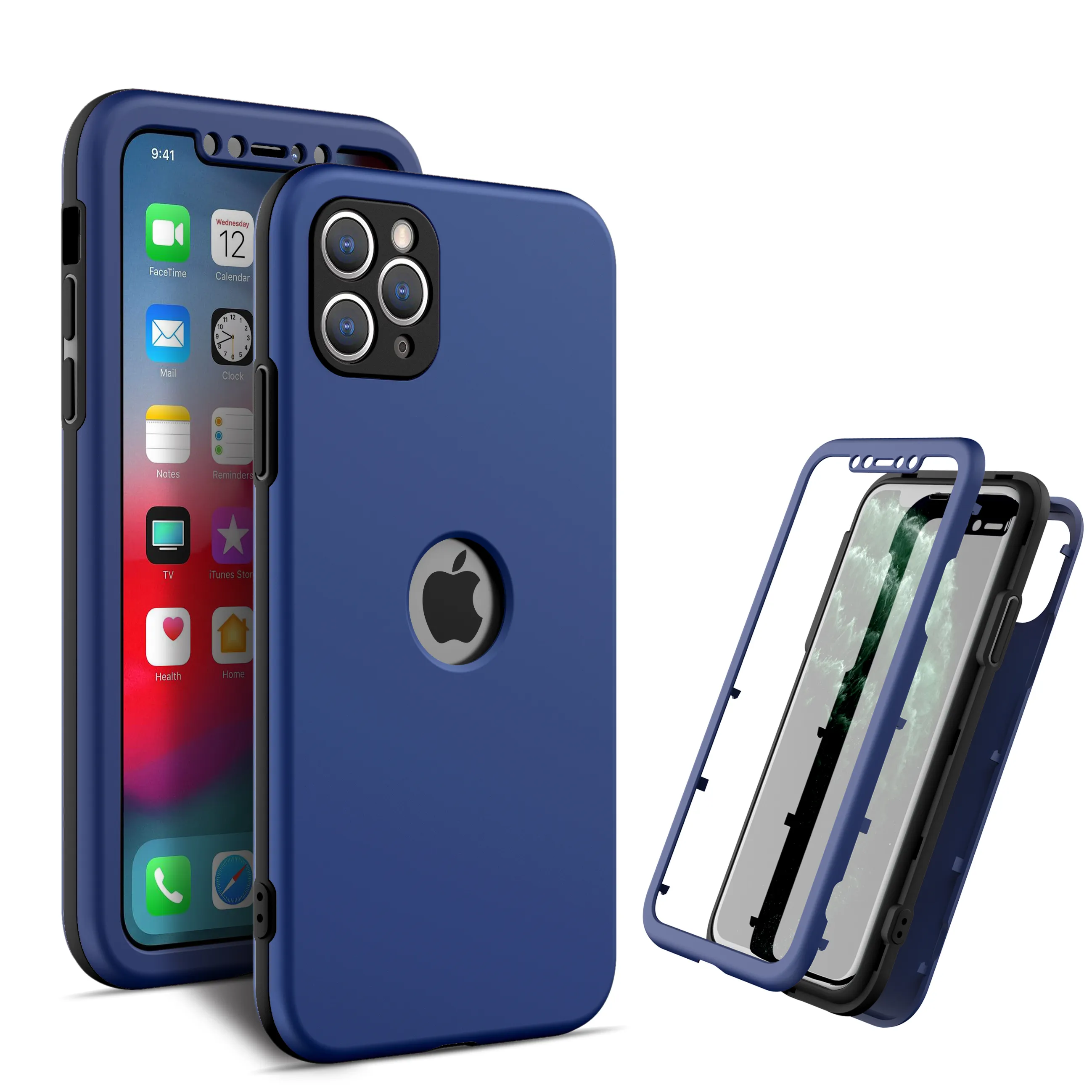 Case for iphone Full Body Multi-Directional Bumper Cover Shockproof phone Case for iphone 13 12 11 X 7G 8P XR mini pro max
